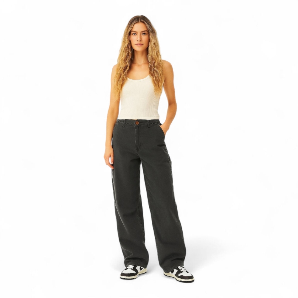 Aritzia Wide-Leg Flare Jeans in Charcoal